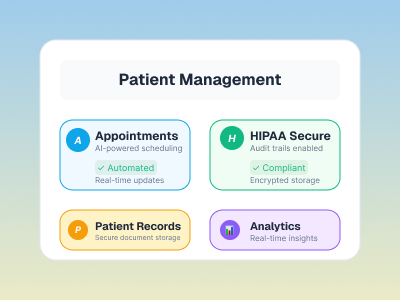 Healthcare Clinics interface mockup