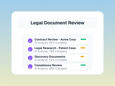 Legal Firms interface mockup
